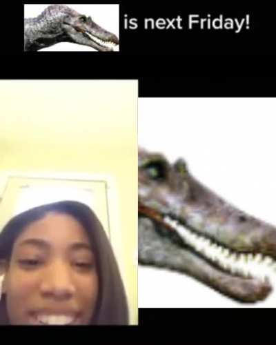 Can you believe it? I can’t but there’s a Spinosaurus outside my window rn oh go-