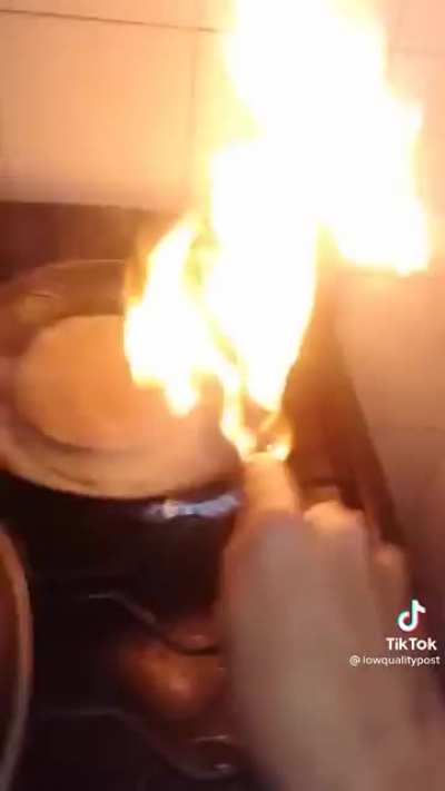 Demonic patty flipping