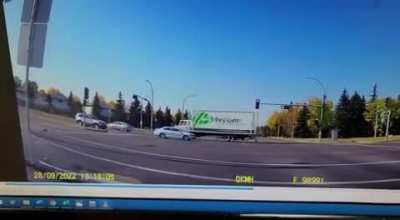 90 yr old runs red light