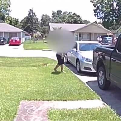 Houston mom attempts to shoot 6 month old boxer puppy, accidentally shoots 5 year old son instead (no visible gore, just sounds)