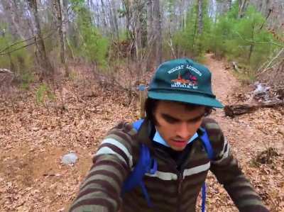 How far can I hike backwards without falling?