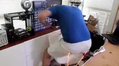 Guy makes his own heated chair