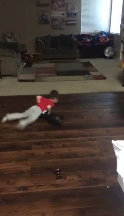 A child and a hoverboard