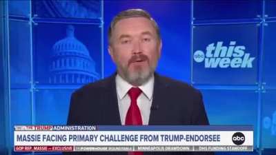 Massie on ABC just now: “Donald Trump told us that even though he had dinner with these people in NYC and West Palm Beach, that he would be transparent. But he’s not. He’s still in with the Epstein class. This is the Epstein administration.”