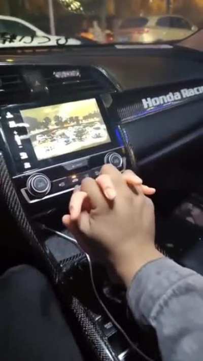 Thanks, I hate holding hands in the car.