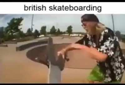 normal british skateboarder