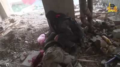 Video released by Jabhat al-Nuṣrah titled Epic Cleansing in the Neighborhood of al-Rashadīyyah (Dayr al-Zūr) [Syria] (November, 2013) Part 2 of 3