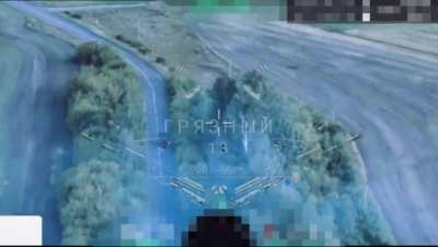 Footage of a Ukrainian convoy of 19 vehicles entering the Kursk region. 12.08.2024