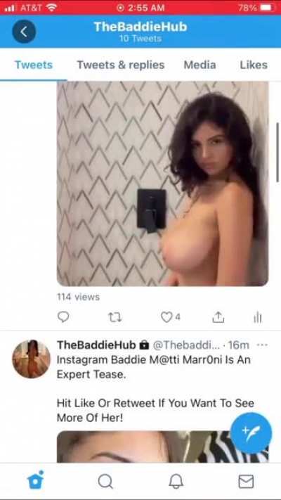 Instagram Baddie M@tti Marr0ni Loves Playing In The Shower! Twitt<wbr>er:@t<wbr>hebad<wbr>diehu<wbr>b