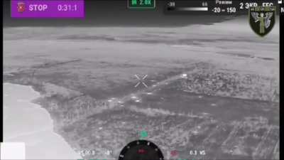 Ukrainian javelin strike on a Russian vehicle and another runs into a mine by Klishchiivka. January 2024