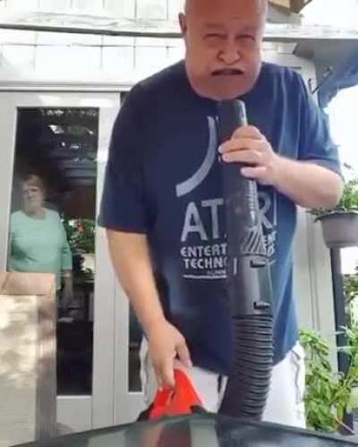 Old man being dude