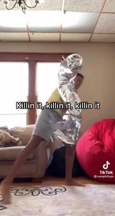 Pretending to be an air bender