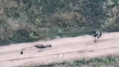 RU POV: Russian drone operators eliminated a group of Ukrainian soldiers from the 63rd Mechanized Brigade in the direction of Lyman, using kamikaze drones and VOGs, BTR-4 was hit with fiber-optic drone.