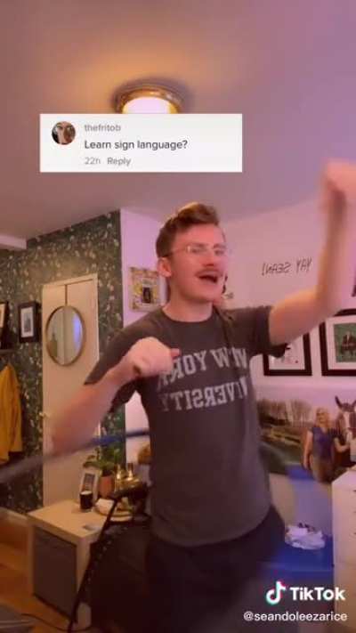 Taking suggestions on what to do with his hands while hula hooping