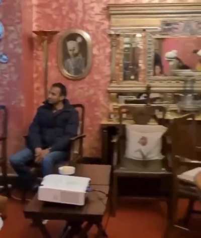 MS Dhoni watching IND vs AUS world Cup final match with his family and friends 