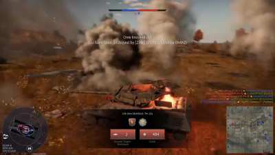 My tank got yeeted into friendly arty