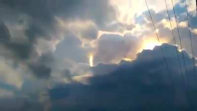Crown flash is a rarely observed weather phenomenon.