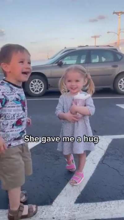 She didn’t want a kiss, she gave me a hug ❤️