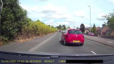 Idiot pulls out and forces my mum to do an emergency stop