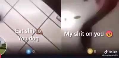 A heated argument between two men.
