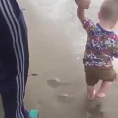 enjoying the beach