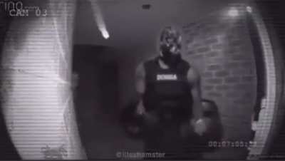 Drake looking at his ring doorbell after Kanye posted his address