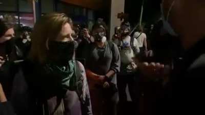 Portland dumpster fire enthusiasts confront a woman after she comes out as anti-vandalism