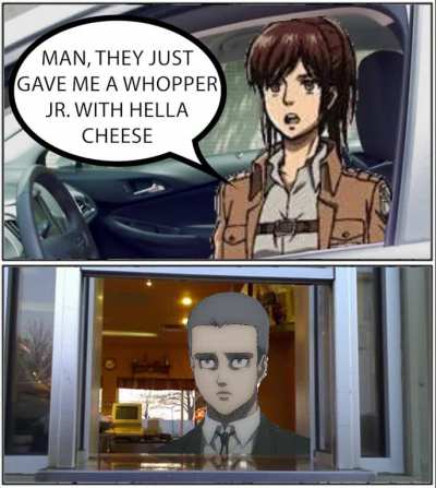Making a shitpost everyday in a row till Attack on Titan Season 4: The Final Season part 3: The final Arc Part 2 comes out day 2