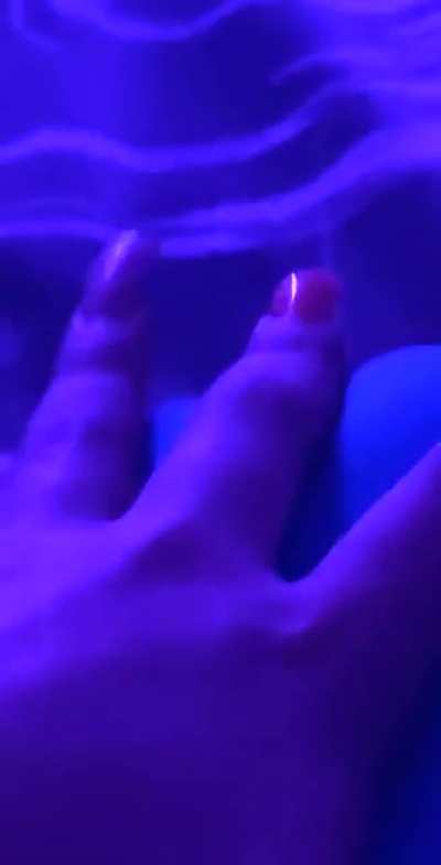 Natalie rubbing the kitty