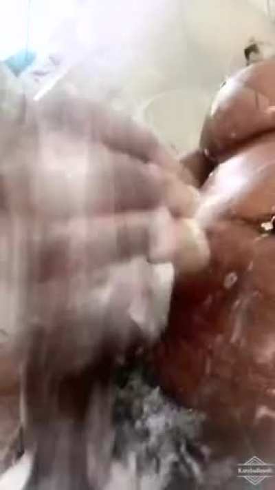 Karo Salles in the shower