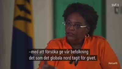 Beautiful response by Barbados' PM to a journalist trying to whitesplain corruption in the global south