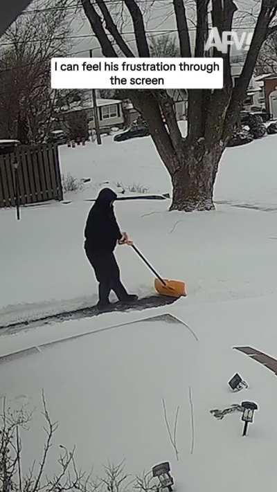 He is not buying plastic shovel next time