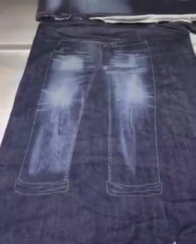 Laser Cutting and Engraving Jeans