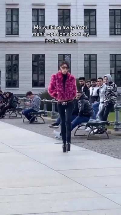 Walking down the street in Berlin 