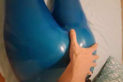 How's my ass look in blue? Wanna squeeze? 😜