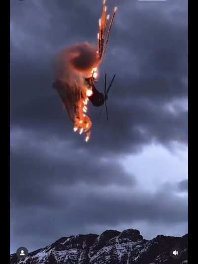 Super Puma dropping flares