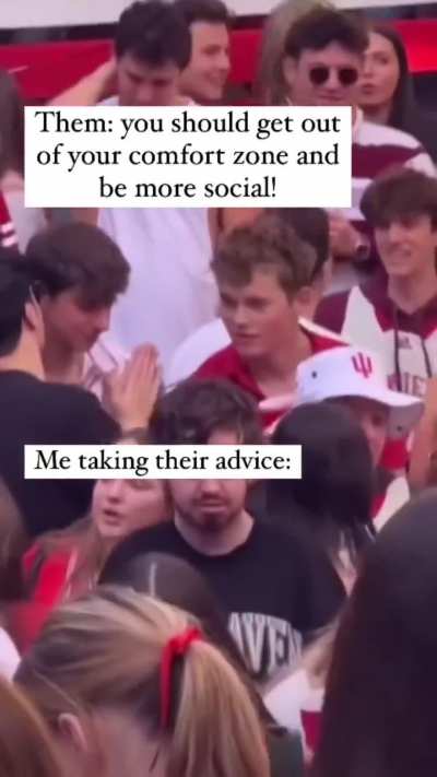 Get out of your comfort zone and be more social