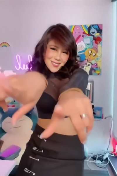 Tits on display in a sheer top