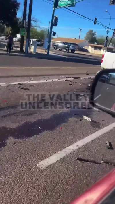 Driver tries to flee after an accident.