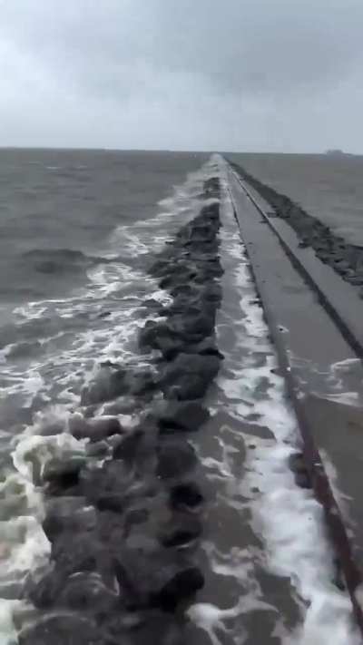 A rail line connecting mainland northern Germany to the Halligen islands in the North Sea.