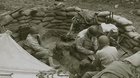 MG-Nest von Rudi winkler wird von Amerikanischen Mörsern getroffen, 1944 Frankreich