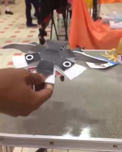 This penguin toy made out of paper