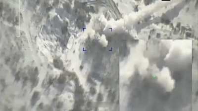 A Ukrainian Strela-10 is destroyed by a Russian artillery strike Near Bakhmut [Published 14/01/2024]