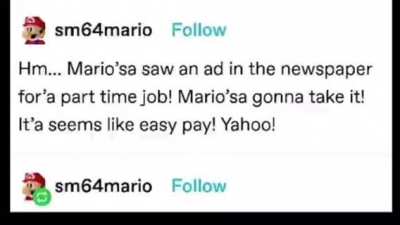 Mario’s new job