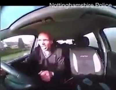 At least he put a seat belt on