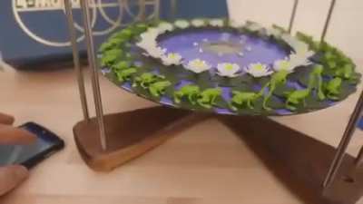 When a 3D zoetrope reaches the proper speed, it forms the illusion of motion.