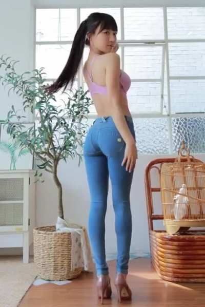 Jeans and heels