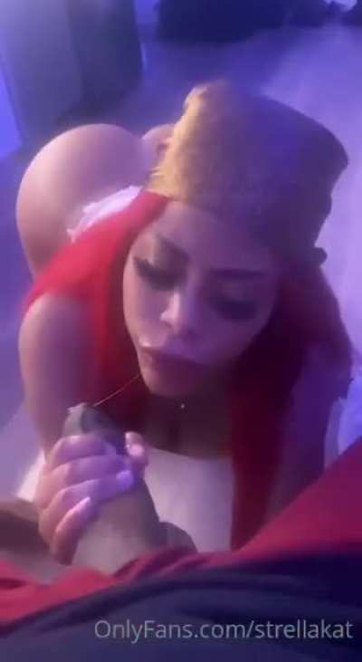 strel<wbr>lakat<wbr>uncut instagram. she sucks on her knees, she doesn't want to let go of the guy's cock.