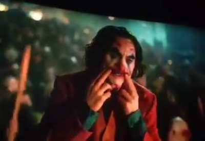 This reaction of the cinema in The Joker