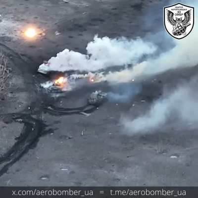 Russian armored convoy obliterated while trying to reach own front line near Kupiansk
